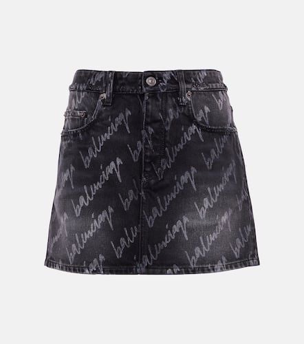 Balenciaga Logo denim miniskirt - Balenciaga - Modalova