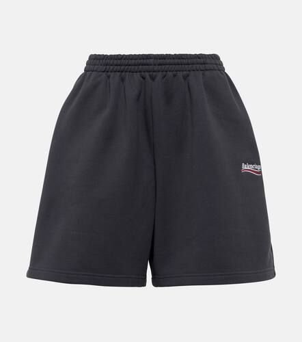 Political Campaign cotton jersey shorts - Balenciaga - Modalova