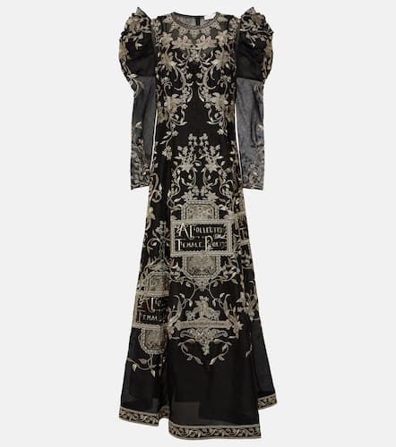 Lyrical embroidered linen and silk gown - Zimmermann - Modalova