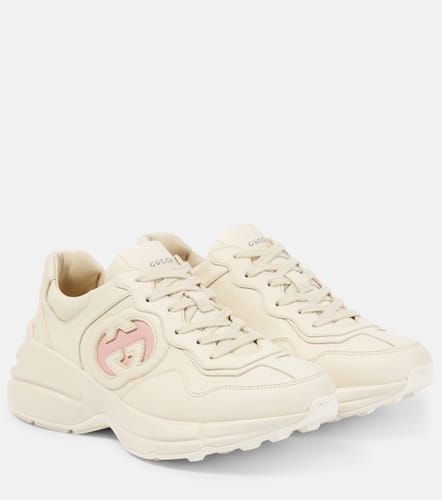 Gucci Rhyton leather sneakers - Gucci - Modalova