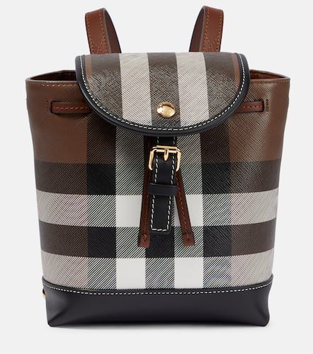 Micro checked canvas backpack - Burberry - Modalova