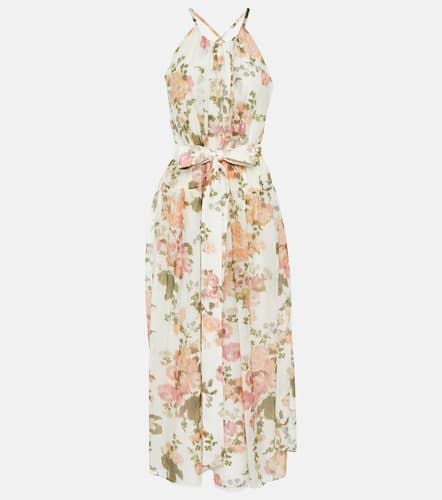 Zinnia floral cotton and silk midi dress - Erdem - Modalova