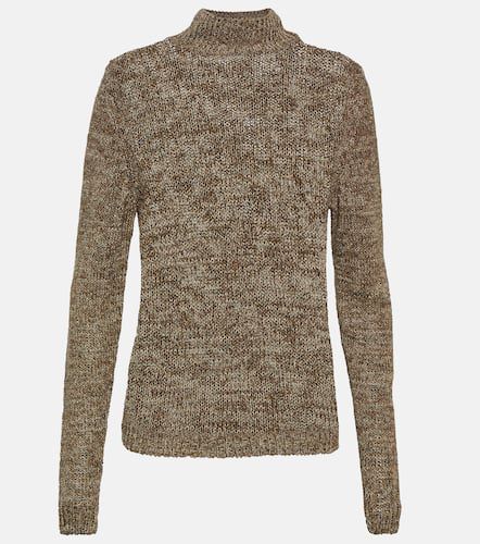 Linen, cotton, and silk turtleneck sweater - Toteme - Modalova