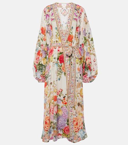 Sew Yesterday floral silk robe - Camilla - Modalova