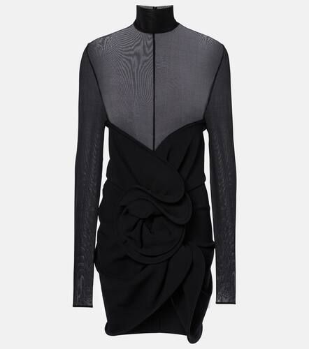 Gathered sheer wool-blend minidress - Magda Butrym - Modalova