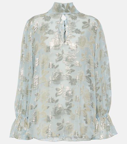 Floral silk-blend jacquard blouse - Nina Ricci - Modalova