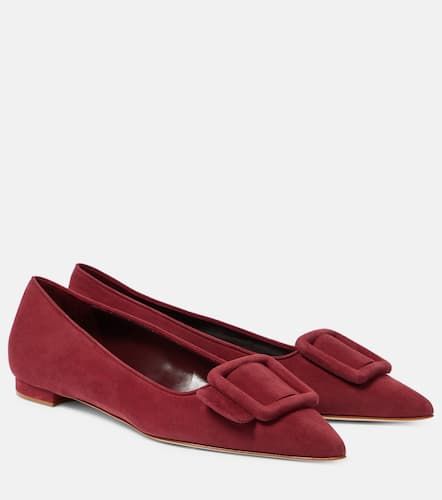 Maysalepumpflat suede ballet flats - Manolo Blahnik - Modalova