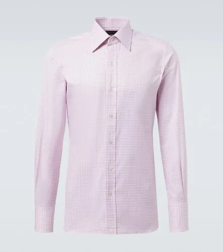 Camicia in popeline di cotone a quadri - Tom Ford - Modalova
