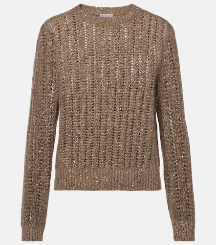 Pullover in maglia con paillettes - Brunello Cucinelli - Modalova