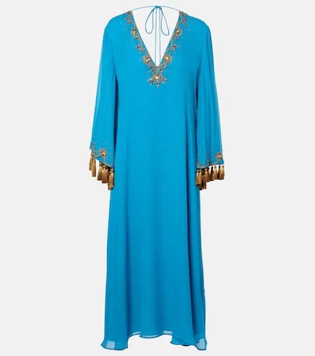 Vestido midi de georgette de seda - Valentino Garavani - Modalova
