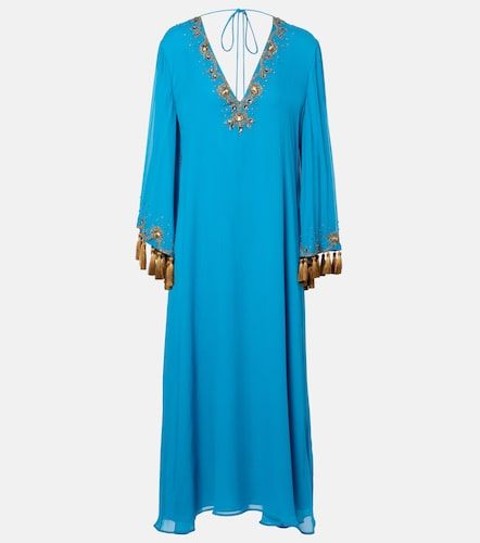 Vestido midi de georgette de seda - Valentino - Modalova