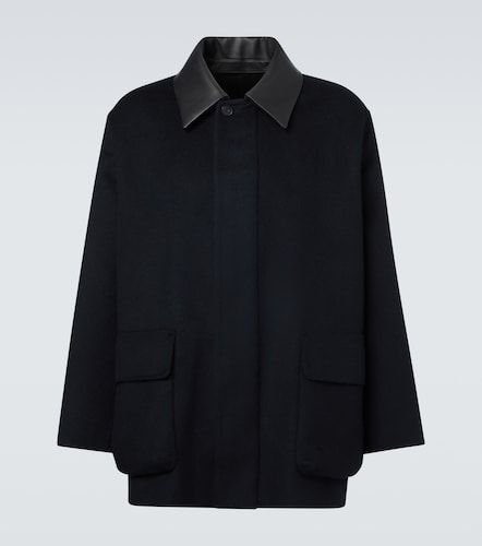 Blouson aus Kaschmir mit Leder - Auralee - Modalova