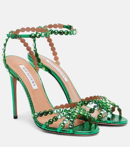 Tequila 105 embellished leather sandals - Aquazzura - Modalova
