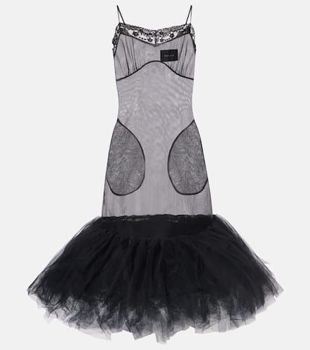 Tulle-trimmed slip dress - Simone Rocha - Modalova