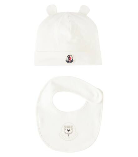 Baby - Cappello e bavaglino in cotone - Moncler Enfant - Modalova