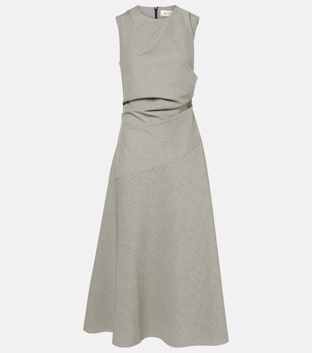 RÃ³he Draped checked wool-blend maxi dress - Rohe - Modalova