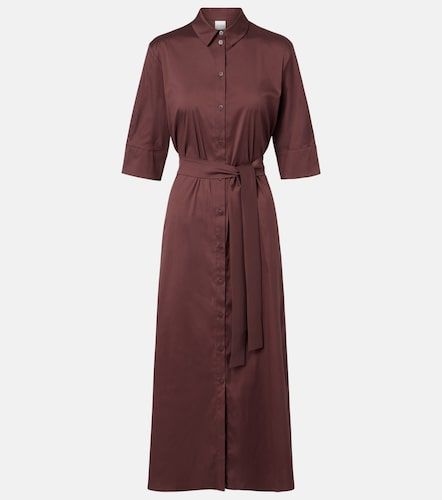 Cognac cotton-blend midi dress - Max Mara - Modalova