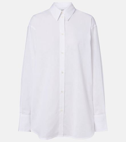 Camisa oversized de algodón y lino - Toteme - Modalova