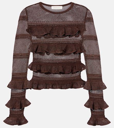 Zimmermann Top Hypnotic con volant - Zimmermann - Modalova