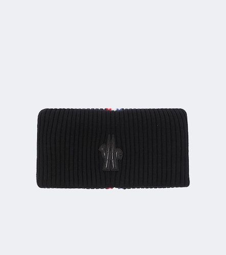 Logo ribbed-knit virgin wool snood - Moncler Grenoble - Modalova
