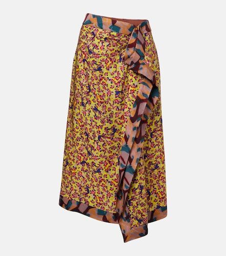 Printed ruffled midi skirt - Dries Van Noten - Modalova