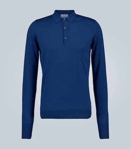 Wool long-sleeved polo shirt - John Smedley - Modalova