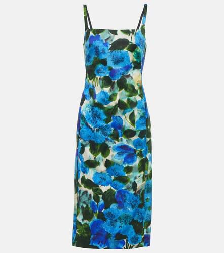 Floral cotton poplin midi dress - Dries Van Noten - Modalova