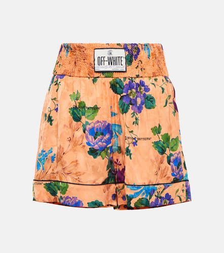 Floral jacquard pajama shorts - Off-White - Modalova