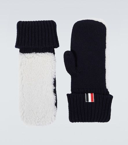 Manoplas de lana con borrego - Thom Browne - Modalova