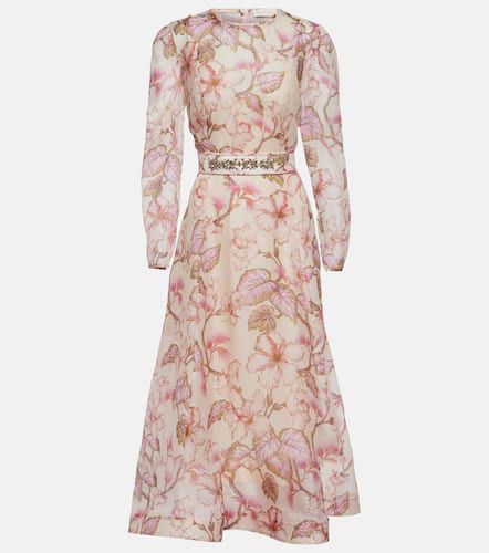 Matchmaker floral linen and silk midi dress - Zimmermann - Modalova