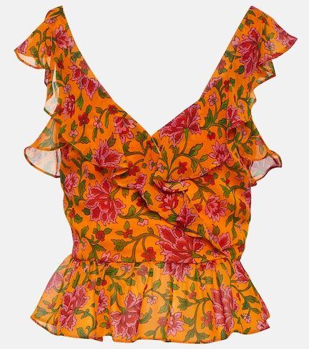 Top in seta con stampa - Veronica Beard - Modalova