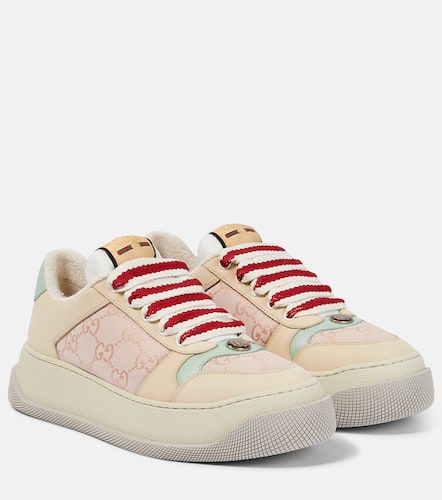 Screener GG canvas and leather sneakers - Gucci - Modalova