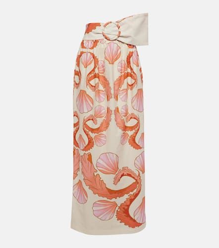 Seashell cotton maxi skirt - Adriana Degreas - Modalova