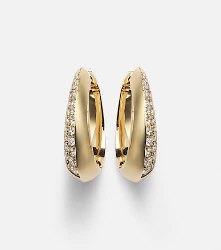 Kt reversible hoop earrings with diamonds - Anita Ko - Modalova