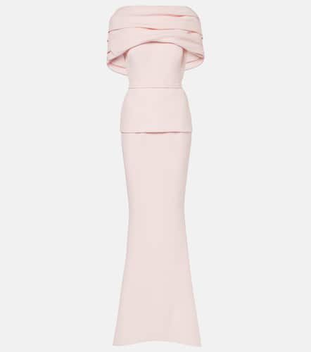 Loura draped peplum crÃªpe gown - Safiyaa - Modalova