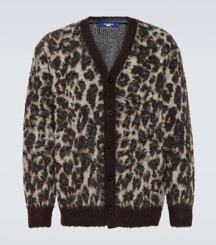 Cardigan in jacquard con stampa leopardata - Junya Watanabe - Modalova