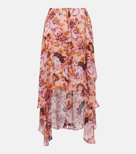 Chloé Gonna midi in seta con stampa floreale - Chloe - Modalova