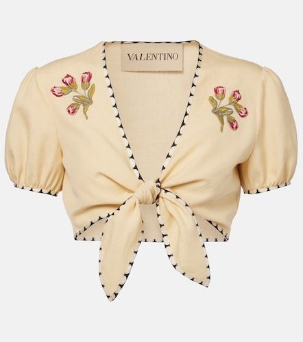 Besticktes Cropped-Top Plus De Pois - Valentino Garavani - Modalova