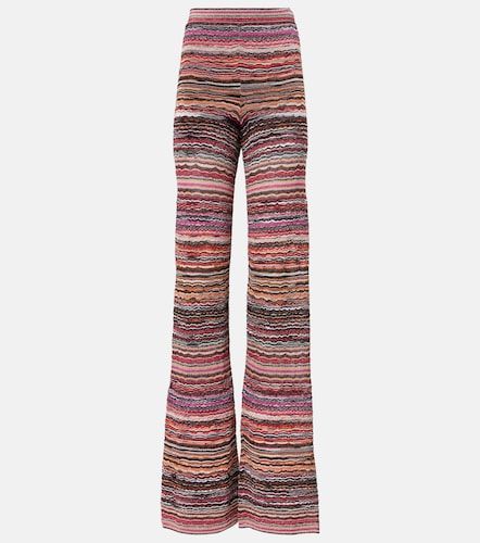 Zigzag striped lame flared pants - Missoni - Modalova