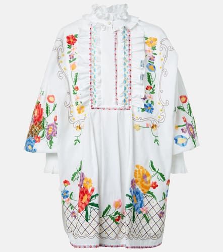 Embroidered cotton and linen blouse - Valentino - Modalova