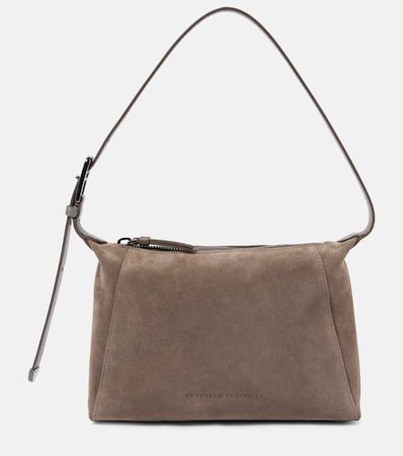 Bolso al hombro Duo Small de ante - Brunello Cucinelli - Modalova