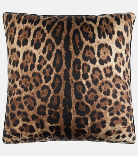 Cuscino Leopardo piccolo in twill di seta - Dolce&Gabbana Casa - Modalova