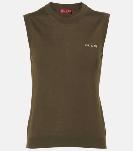 Cashmere and silk sweater vest - Gucci - Modalova