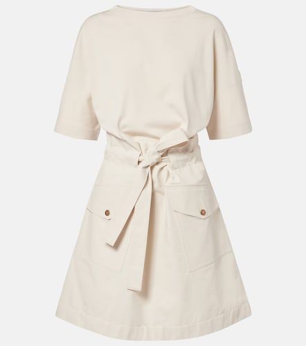 Vestido corto de jersey en mezcla de algodón - Moncler - Modalova