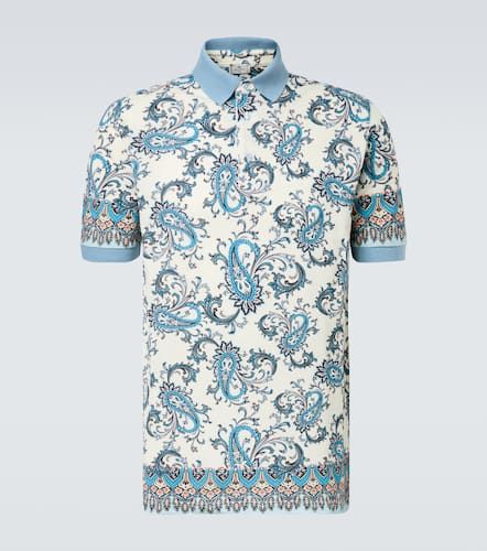 Polo in piquÃ© di cotone con stampa paisley - Etro - Modalova