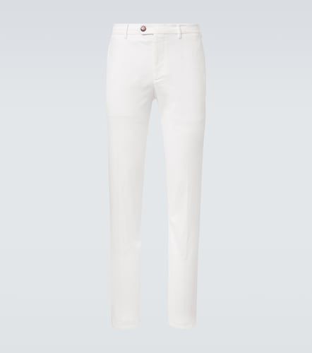 Pantaloni slim in misto cotone - Brunello Cucinelli - Modalova