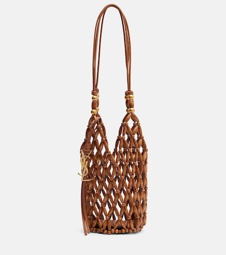 Borsa a secchiello Cassandre Mini in legno - Saint Laurent - Modalova