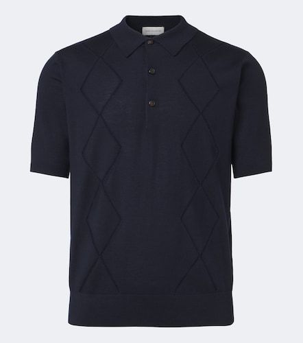 Argyle open-knit wool polo shirt - Dries Van Noten - Modalova