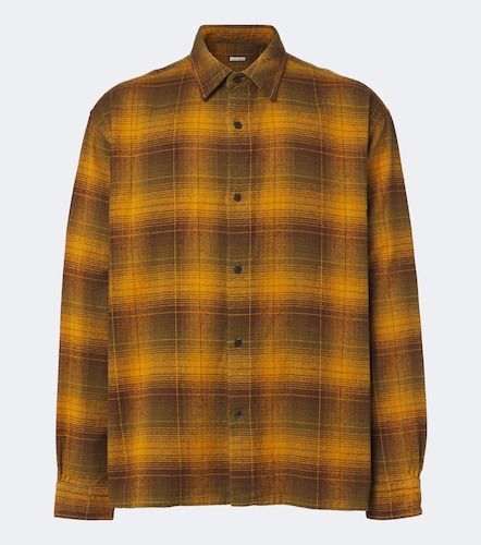 Camisa de sarga de algodón y seda a cuadros - A.Presse - Modalova