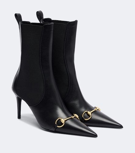 Botines Donna de piel con Horsebit - Gucci - Modalova